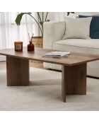 Sabin Couchtisch aus Nussbaumholz - 119x40x60 cm