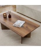 Sabin Couchtisch aus Nussbaumholz - 119x40x60 cm