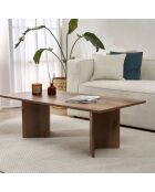 Sabin Couchtisch aus Nussbaumholz - 119x40x60 cm