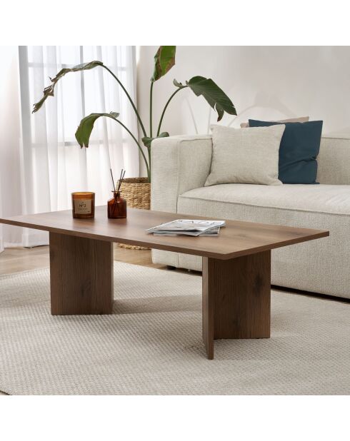 Salontafel Sabin notenhout - 119x40x60 cm