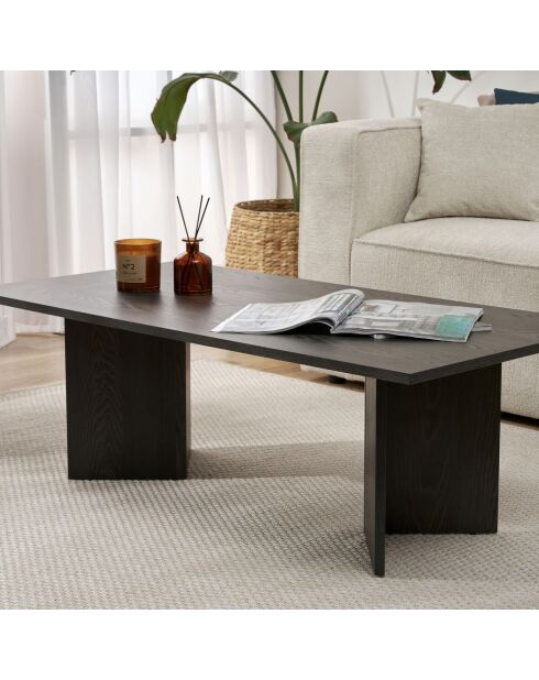 Table basse Sabin noire - 119x40x60 cm