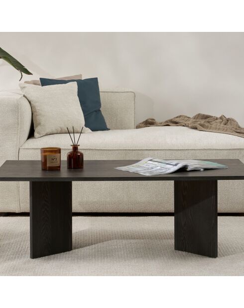 Table basse Sabin noire - 119x40x60 cm