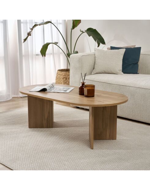 Salontafel van eikenhout Sable - 119x40x60 cm