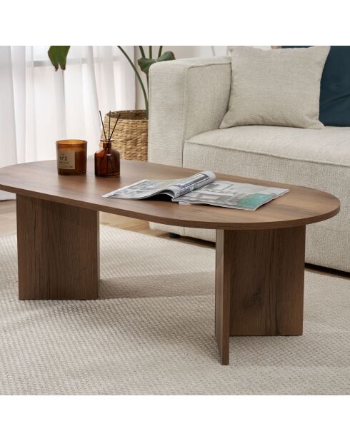 Table basse Sable noyer - 119x40x60 cm