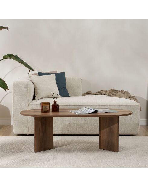 Table basse Sable noyer - 119x40x60 cm
