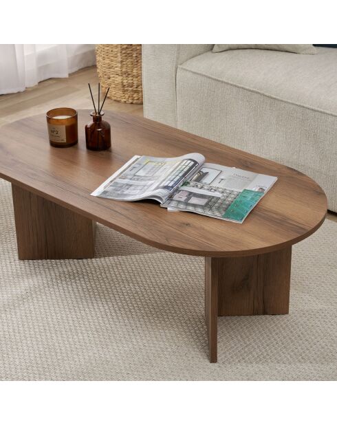 Table basse Sable noyer - 119x40x60 cm
