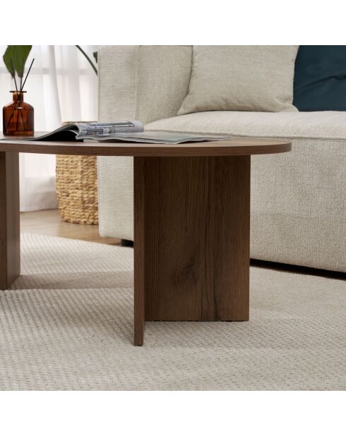 Table basse Sable noyer - 119x40x60 cm
