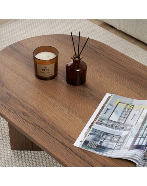 Table basse Sable noyer - 119x40x60 cm