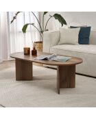 Table basse Sable noyer - 119x40x60 cm