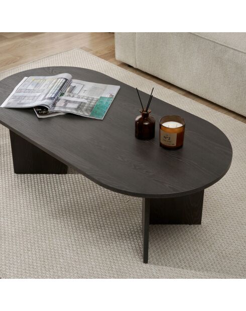 Table basse Sable noire - 119x40x60 cm
