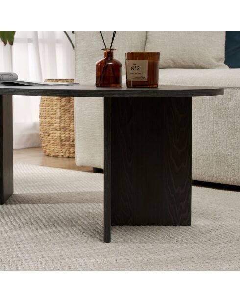 Table basse Sable noire - 119x40x60 cm