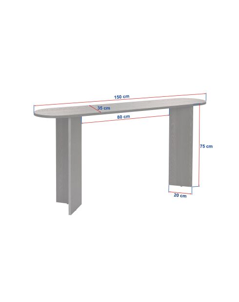 Consolle nera Sira - 150x75x35 cm