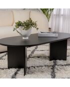 Table basse Sable bois noir - 119x40x60 cm
