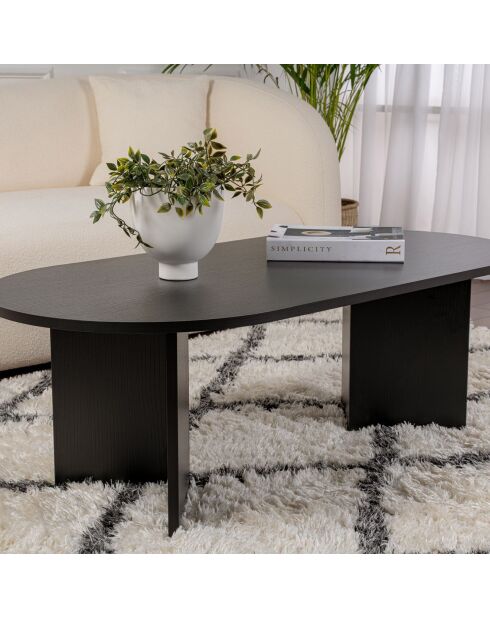 Table basse Sable bois noir - 119x40x60 cm