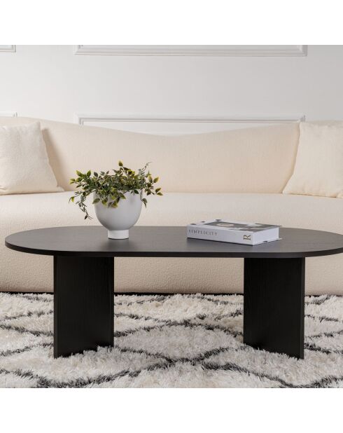 Table basse Sable bois noir - 119x40x60 cm