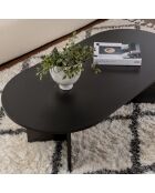 Table basse Sable bois noir - 119x40x60 cm