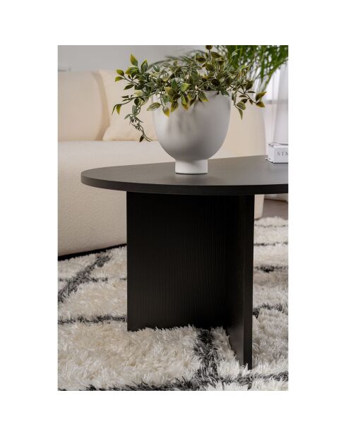 Table basse Sable bois noir - 119x40x60 cm