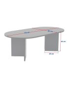 Table basse Sable noyer/blanc - 119x40x60 cm