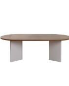 Table basse Sable noyer/blanc - 119x40x60 cm