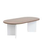 Table basse Sable noyer/blanc - 119x40x60 cm