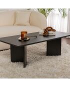 Table basse Sabin bois noir - 119x40x60 cm