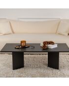 Table basse Sabin bois noir - 119x40x60 cm