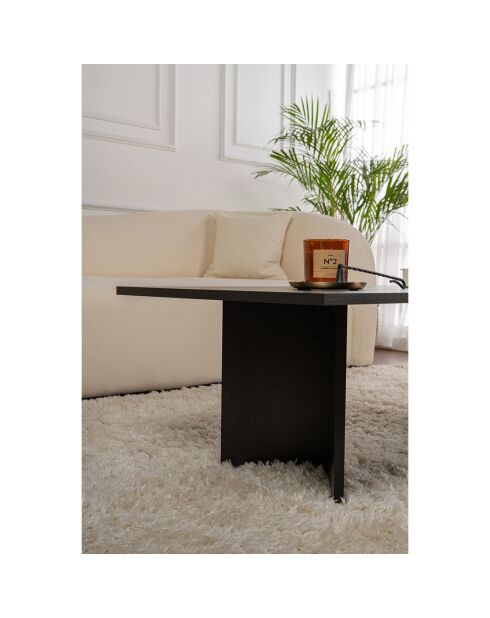 Table basse Sabin bois noir - 119x40x60 cm