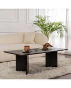 Table basse Sabin bois noir - 119x40x60 cm