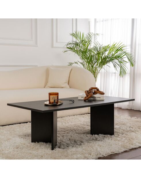 Sabin salontafel zwart hout - 119x40x60 cm