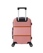 Valise Cabine 4 roues doubles Opéra 55 cm rose doré