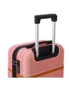 Valise Cabine 4 roues doubles Opéra 55 cm rose doré