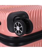 Valise Cabine 4 roues doubles Opéra 55 cm rose doré