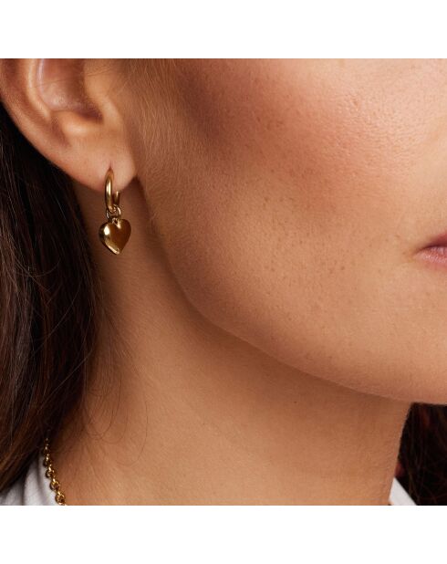 Boucles d'oreilles Viterbo en Acier dorées