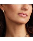 Boucles d'oreilles Gaeta en Acier dorées