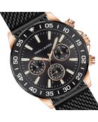 Set Montre & Bracelet Homme Milan en Acier noir