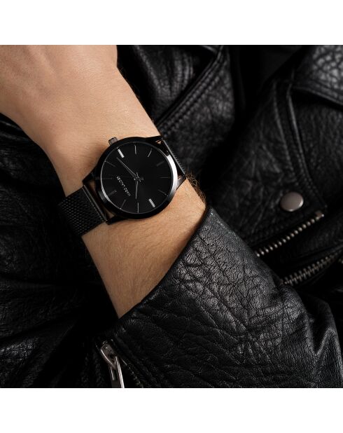 Set Montre & Bracelet Homme Perth en Acier noir