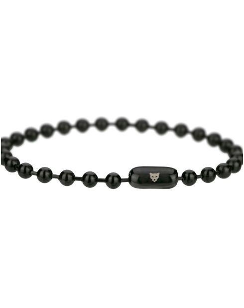 Set Montre & Bracelet Homme Lyon en Acier argenté/noir