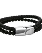 Set Montre & Bracelet Homme Madrid en Acier argenté/noir