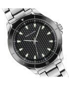 Set Montre & Bracelet Homme Madrid en Acier argenté/noir