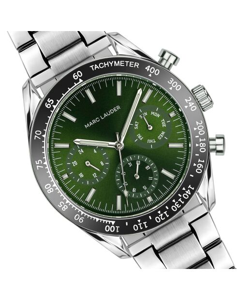 Set Montre & Bracelet Homme Lisbon en Acier argenté