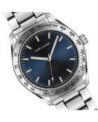 Set Montre & Bracelet Homme Helsinki en Acier argenté/noir
