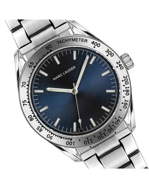Set Montre & Bracelet Homme Helsinki en Acier argenté/noir