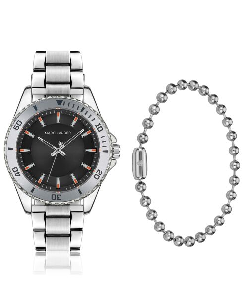 Set Montre & Bracelet Homme Instabul en Acier argenté