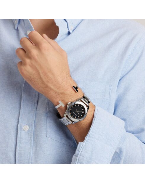 Set Montre & Bracelet Homme Instabul en Acier argenté