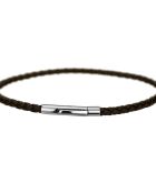 Set Montre & Bracelet Homme Ljublijana en Cuir effet croco marron