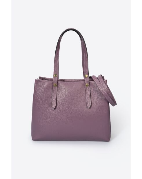 Borsa a tracolla Bianca in pelle viola - 30x11x23 cm