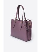 Borsa a tracolla Bianca in pelle viola - 30x11x23 cm