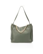 Borsa a tracolla Serena in pelle verde - 35x16x26 cm