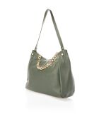 Borsa a tracolla Serena in pelle verde - 35x16x26 cm
