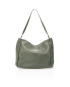 Borsa a tracolla Serena in pelle verde - 35x16x26 cm